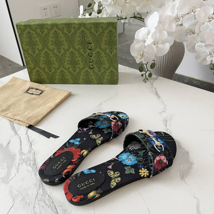 GC sandale floral noire