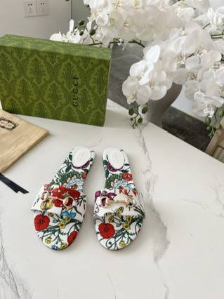 GC sandale floral Blanche