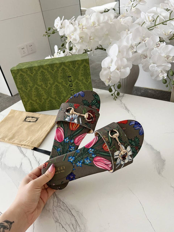 GC sandale floral Kaki