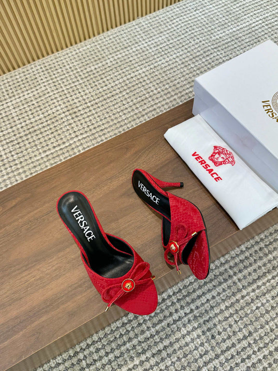 VC Talons croco rouge