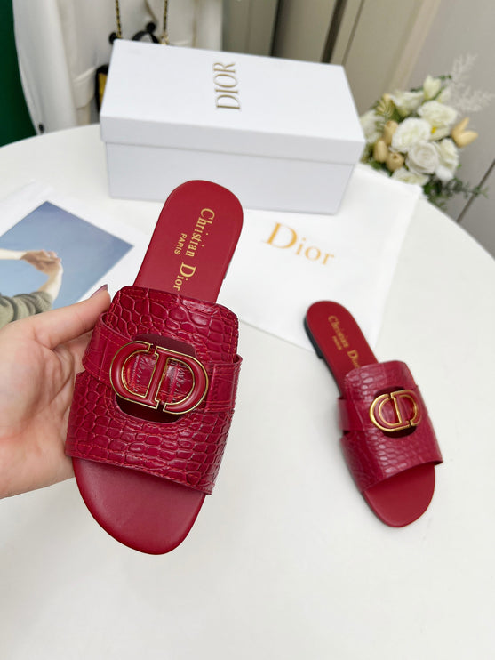 DC sandales croco rouge