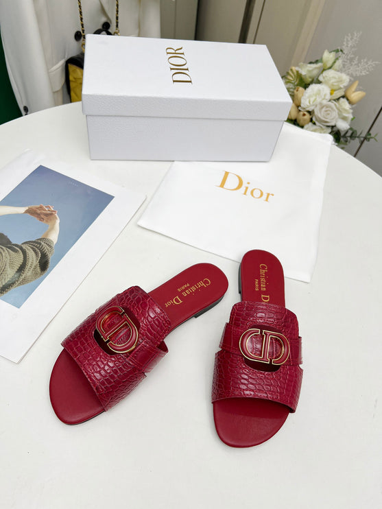 DC sandales croco rouge