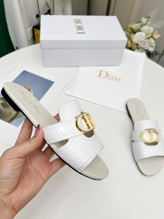DC sandales croco blanc