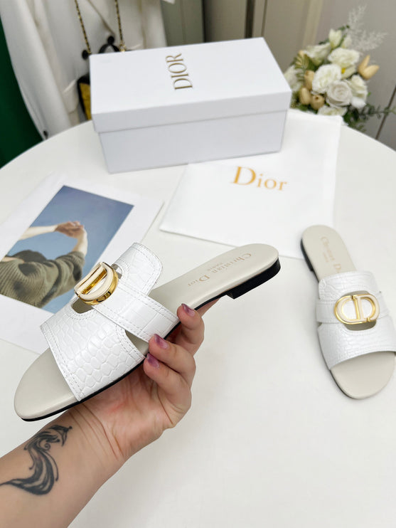 DC sandales croco blanc