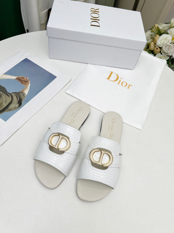 DC sandales croco blanc