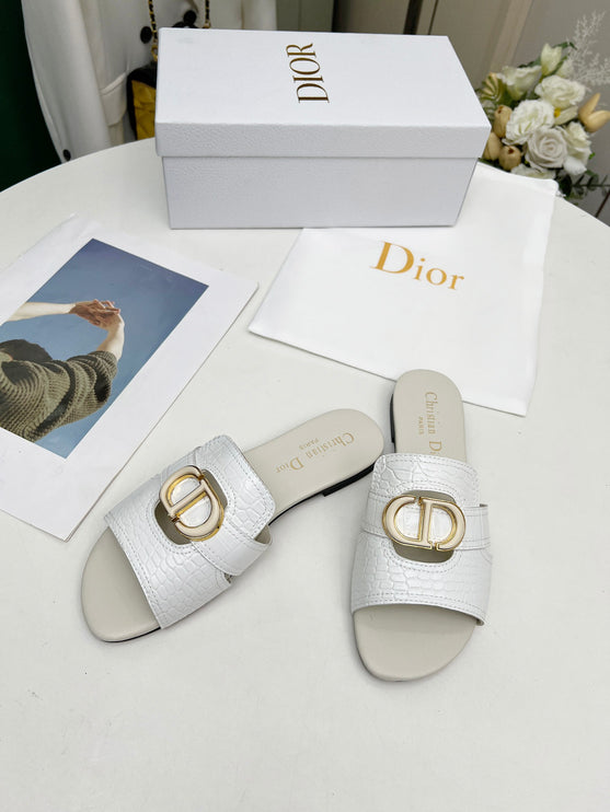 DC sandales croco blanc