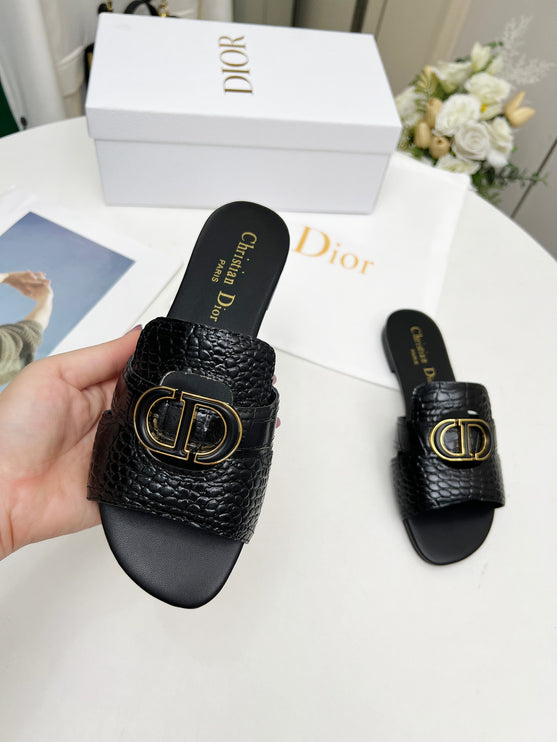 DC sandales croco noire