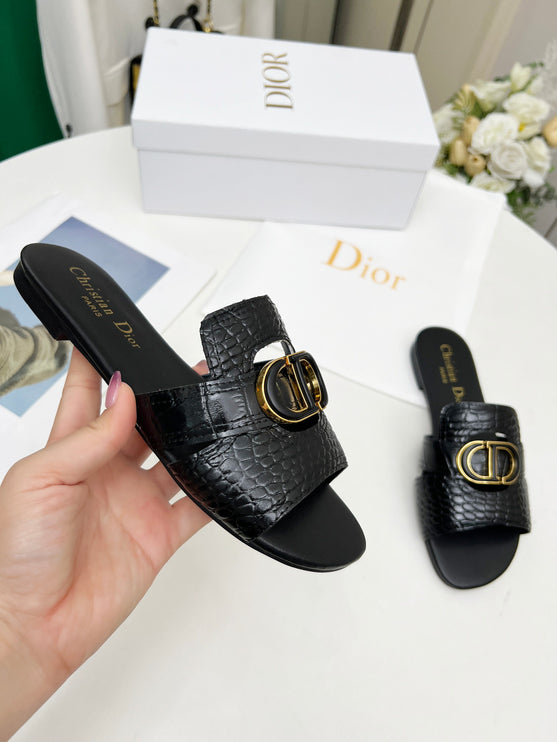 DC sandales croco noire