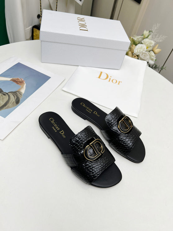 DC sandales croco noire