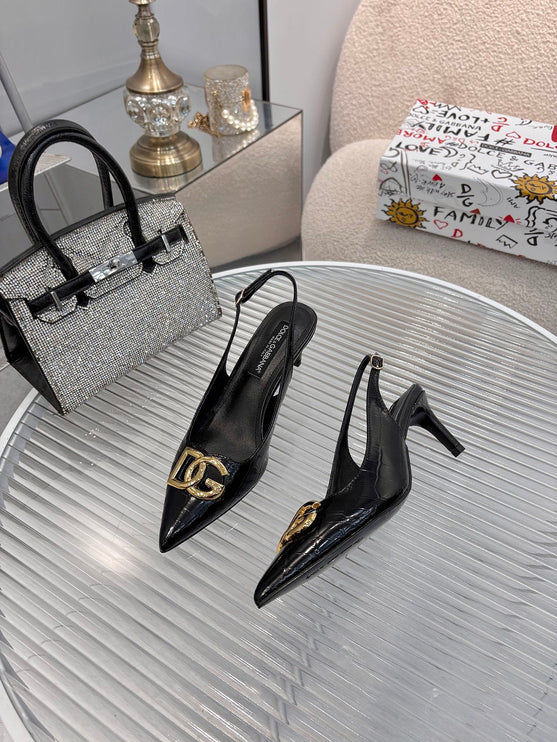 DG Talons croco noir
