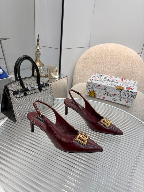 DG Talons croco rouge